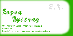 rozsa nyitray business card